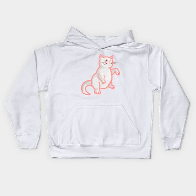 Good Luck Cat Kids Hoodie by Kcael